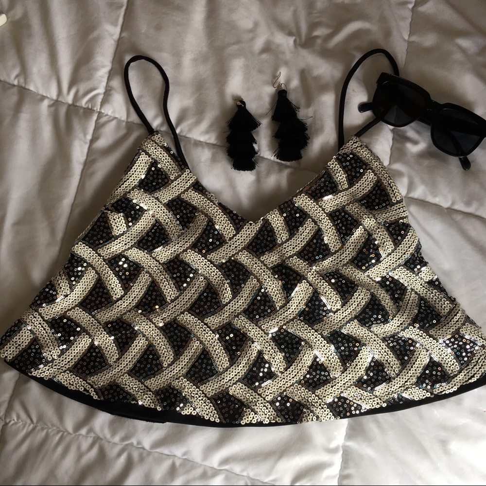 White & Black top